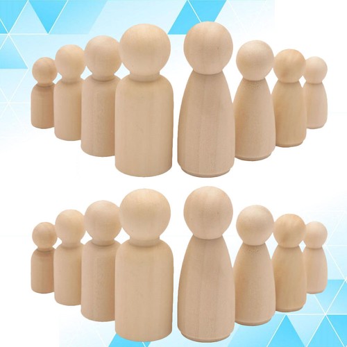 50pcs soldes DIY Graffit Puppen Holz Kunsthandwerk Handmalerei Ornamente Unvollendetes