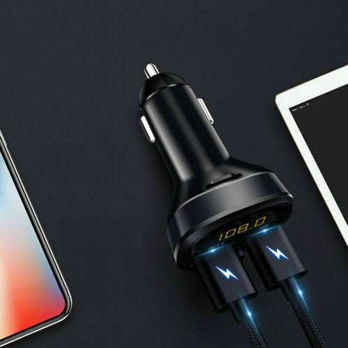 Bluetooth Wireless 5.0 FM Transmitter QC3.0 Car USB Charger Adapter Radio Player - Picture 6 of 12