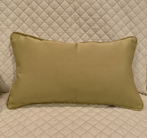 New Outdoor Waterproof Throw Pillow 12x20" Porch Garden Complete Avocado Green - Picture 4 of 6