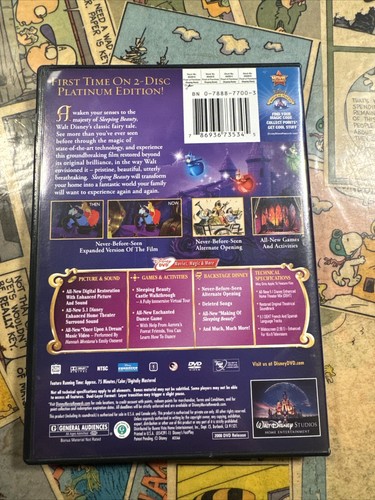 Sleeping Beauty (DVD, 2008, 2-Disc Set, Platinum Edition) - Picture 2 of 6