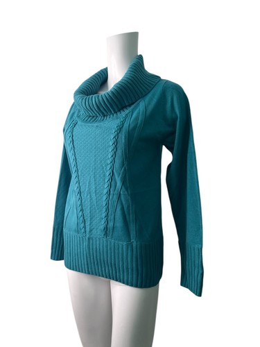 CasaMia Cowl Neck Jumper Pullover Size S Womens Sweater Teal Top NEW EU38 RRP£39 - Picture 9 of 11