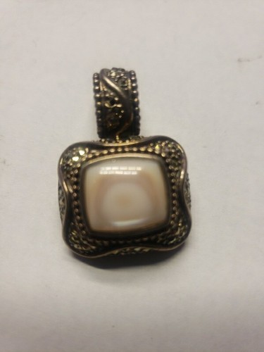 Vintage LT 925 Sterling Silber mit Markasiten Stein Anhänger guter Zustand  - Bild 2 von 11