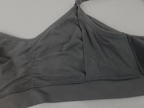 H & M RN 101255 Ladies Gray Polyamide Wire-Free Nursing Bra Size M (42) - Picture 8 of 12