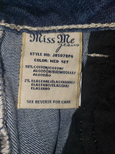 Miss Me Jeans Womens 26 Cuffed Capri Distressed Flap Pockets JB5078P6 NEW - Picture 12 of 13