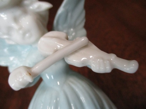 VTG ARDALT LENWILLE VERITHIN 5 1/4" HIGH BLUE ANGEL PLAYING VIOLIN #7800-JAPAN - Picture 5 of 12