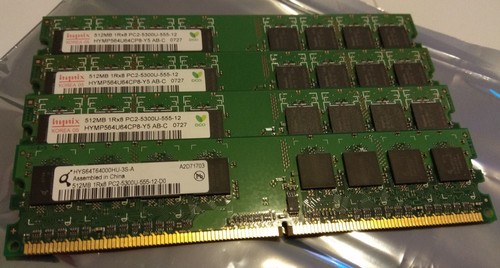 4 x 512MB (2GB) DDR2 PC2-5300 555 HYNIX/INFINEON 240 PIN - Picture 2 of 2