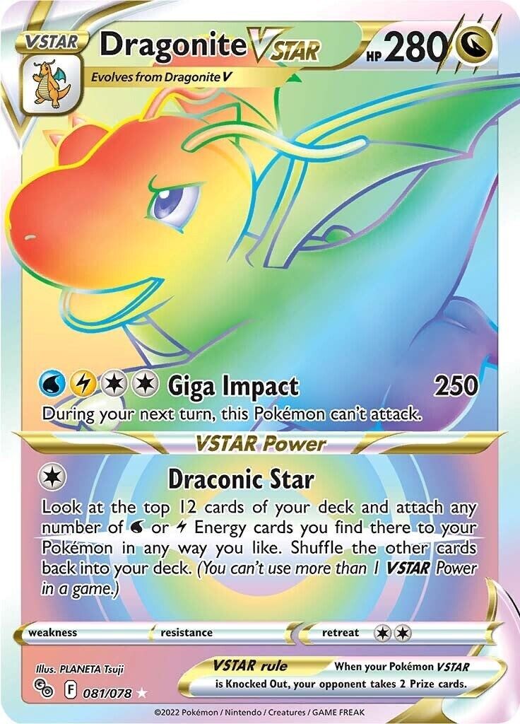 Dragonite VSTAR (Secret) 081/078 Pokémon GO Holo for sale Dragonite VSTAR (Secret) 081/078 Pokémon GO Holo for sale