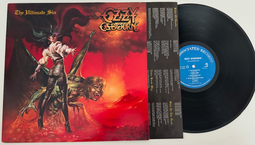 Ozzy Osbourne "The Ultimate Sin" LP w/ Inner - CBS OZ 40026 - VG++ Beauty!
