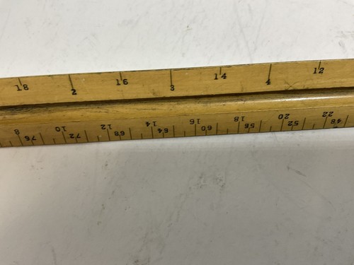 Vintage Keuffel & Esser Co New York Wooden Triangle 3 Sided Drafting Ruler 1621 - Picture 12 of 16