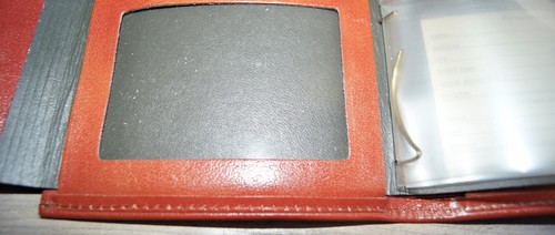 Vintage Cowhide Wallet Sears Leather Nylon Thread Polished Brass or Steel Keys - Picture 10 of 11