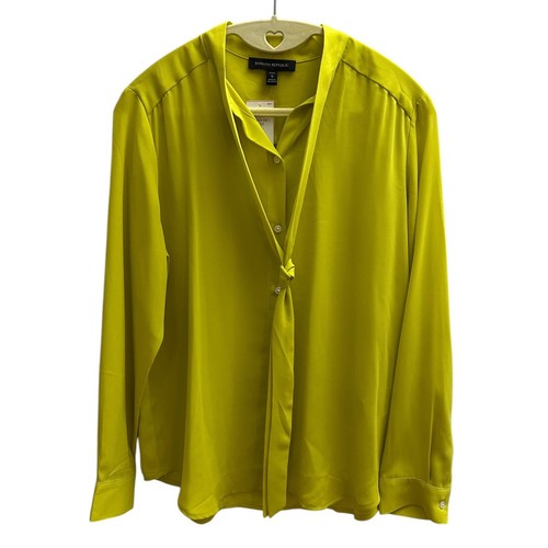 Banana Republic Damengröße S Petit Sunny Day grüne Bluse zum Binden Knopfleiste neu mit Etikett - Bild 7 von 8