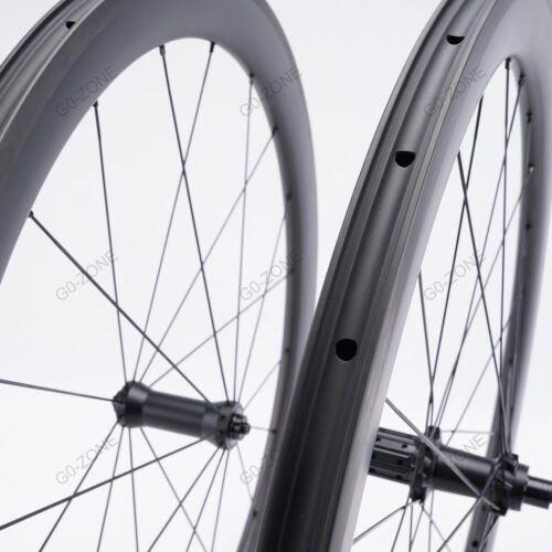 Ultralight 700c Road Bike Carbon Wheelset Rim Brake Depth 30-60mm Width 25mm - Picture 3 of 14