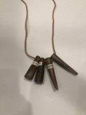 4 Antler Tips Polished Drilled Numbered