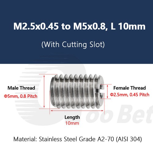 Thread Reducer Self-tapping Thread Repair Inserts Nuts M2 M3 M4 M5 M6 M8 to M20 - Picture 156 of 254