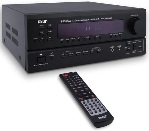 Pyle PT588AB 5.1 Home Theater Bluetooth Receiver – HDMI, AUX, RCA, Mic, 420W - Picture 1 of 12
