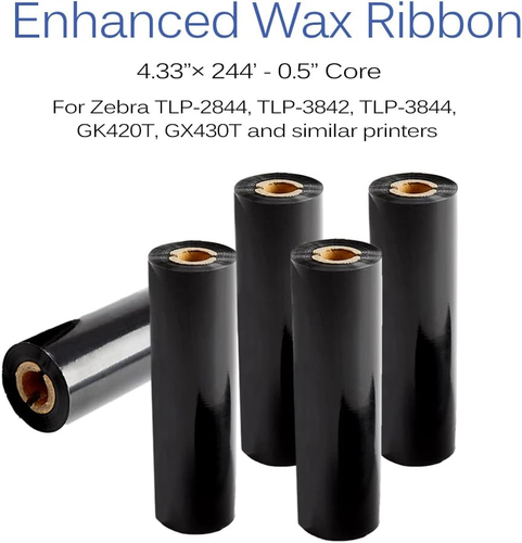 Desktop Thermal Transfer Ribbons -Enhanced Wax, 8 Rolls, 4.33" X 244'/110Mm X 7 - Afbeelding 5 van 7