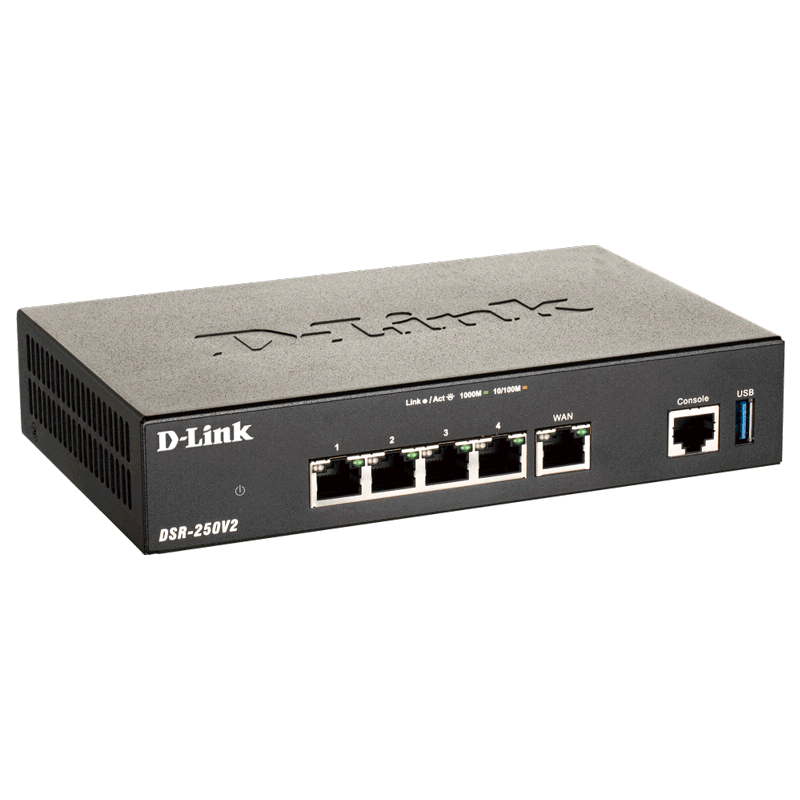D-Link DSR-250V2 Unified Services VPN Dual WAN Router DSR-250V2