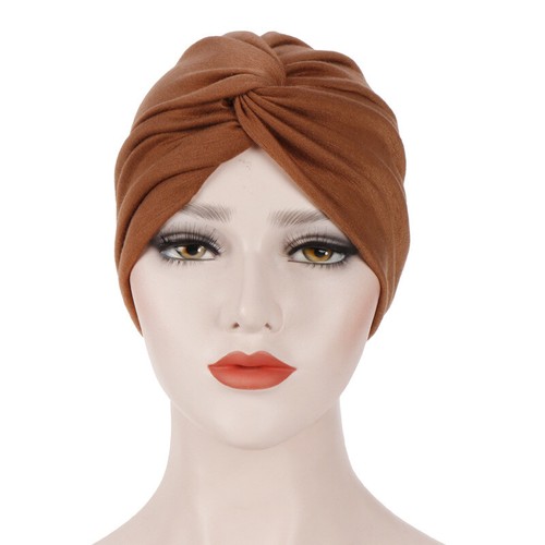 India Muslim Women Turban Hat Pleated Chemo Caps Beanie Bonnet Hair Loss Hats - Picture 20 of 53