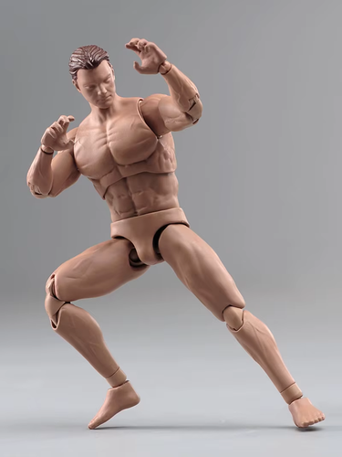ANT AM116 1/12 Scale Male Muscle Action Figure with Head Hands Gun Shoes Model 6 - Picture 4 of 6