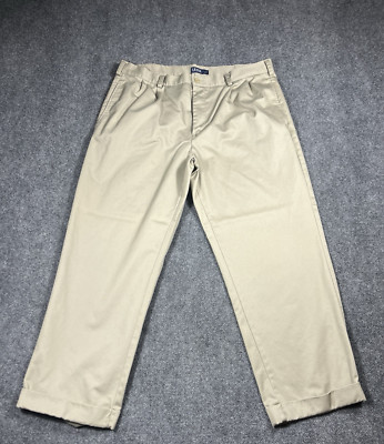 Izod Chino Pants Mens Size 40x30 Classic Fit Tan Beige Office Wear Casual Work