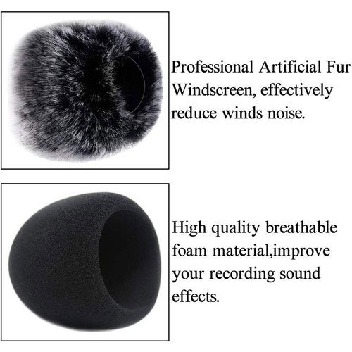2Pack Microphone Furry Windscreen Muff Wind Cover Foam for Blue Yeti & Yeti Pro - Picture 5 of 6