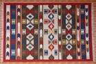 Dhurrie Area Rug 5x8 ft Flat-Weave Southwestern Rug MulitcolorWool Carpet Kilim