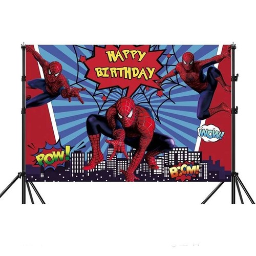 Spiderman Birthday Decorations Children Party Tableware Supplies Banner Balloons - Picture 66 of 69