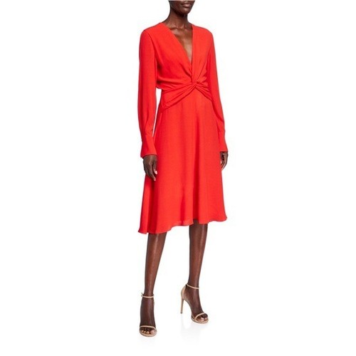 Vestido Equipment Femme Faun Twist Frontal Aura Naranja Talla 8 Nuevo con Etiquetas Precio de venta sugerido por el fabricante $475 - Imagen 7 de 12