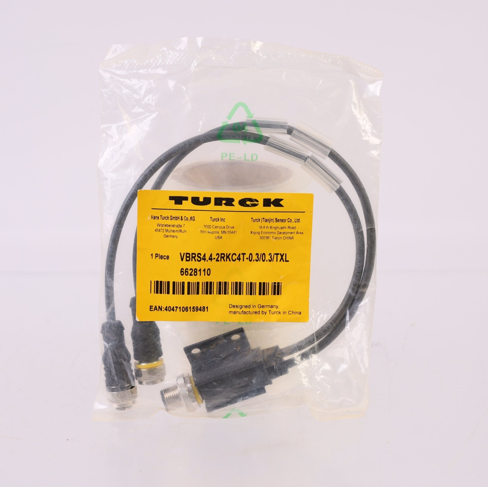 TURCK 6628110 VBRS4.4-2RKC4T-0.3/0.3/TXL ! NEW !
