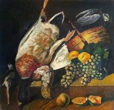 George Yanev: Still Life, Fruit & Birds 1962 / Bulgarian Modern Realism S/Oil