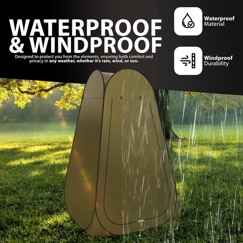 PORTABLE OUTDOOR POP UP PRIVACY TENT CAMPING SHOWER TOILET CHANGING ROOM HIKING - Picture 4 of 9