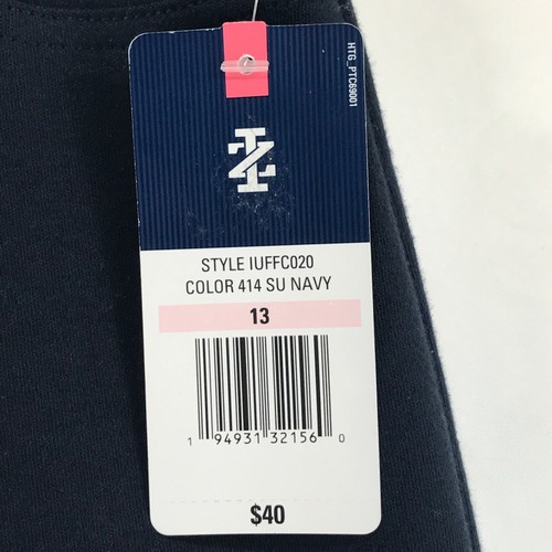 Izod Schoolwear Jegging Pants Girl's 13 Navy Knit Cotton Blend Pull On NWT - Picture 5 of 5