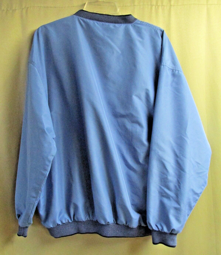 MEN'S PEBBLE BEACH LONG SLEEVE LINED WINDBREAKER - 2 POCKETS LIGHT BLUE - LARGE - Picture 2 of 7