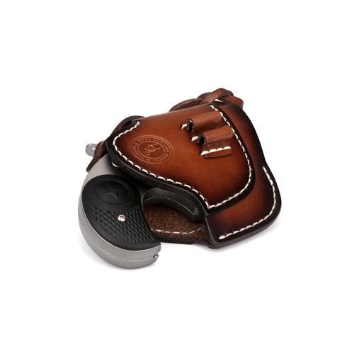 TOURBON Leather Revolver Holster w/Ammo Slots Belt Clip Cross-Draw Driving Gift - Picture 23 of 24
