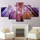 Autumn Forest Red Leaves Trees Landscapes Canvas Prints Painting Wall Art 5PCS