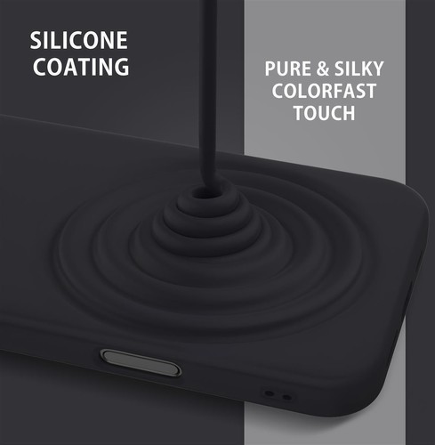 Hülle für Apple iPhone 16 - Handyhülle Cover aus Silikon Schwarz - Bild 4 von 6