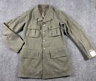 Vtg Wwii Vtg Swedish Military Wool Uniform Field Jacket 1941 Green 92L Vapenrock