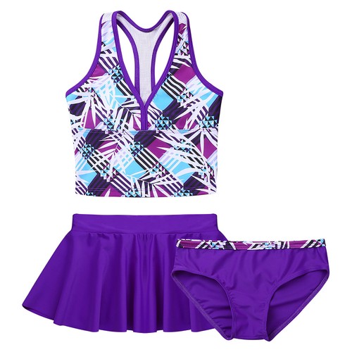 Baby Girls Swimsuits Long Sleeve Rashguard Sets Swimwear Tankini Bathing Suits - Picture 38 of 91