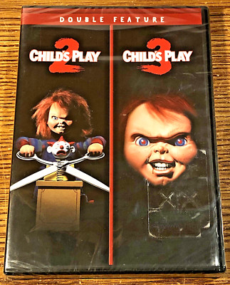 90年代　CHILD PLAY CHUKY ２つセット Child's Play 2 3 Double Feature DVD Chucky Horror 90's Movie Set