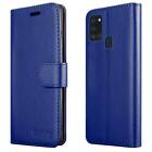 For Samsung Galaxy A21s Phone Case Leather Wallet Flip Folio Stand View Cover