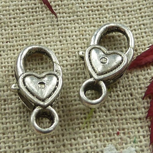 Envío gratuito 60 piezas broches de langosta corazón de plata tibetana 17x9mm L-1337 - Imagen 4 de 4