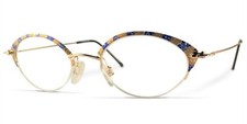 Vintage 90's Neostyle City 539 448 Blue/Gold Germany Eyeglasses Rx Avail.