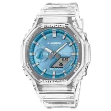 New Casio G-Shock 2100 Series Analog Digital Blue Dial Resin Watch GA2100BM-7A2