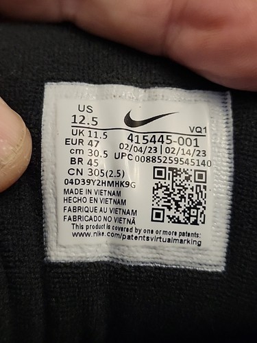 NEU Nike Air Monarch IV Triple Schwarz Schuhe Herren Größe 12,5 415445-001 - Bild 10 von 13