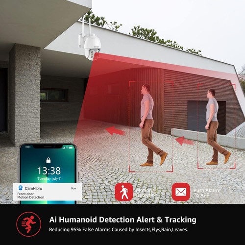 1080P Mini Wifi Auto Tracking PTZ Camera with FULL Color Night Vision, Camhipro - Picture 3 of 7