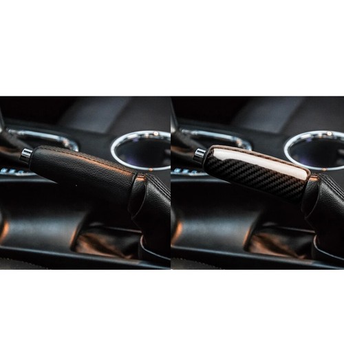 Real Carbon Fiber Interior Handbrake Hand Brake Cover For Ford Mustang 2015-2022 - Picture 4 of 8