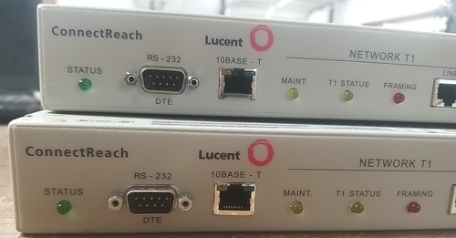 X2 LUCENT CONNECTREACH Network Dual T1 CSU DSU Integrator DSX Voice Channel Bank - Picture 2 of 17
