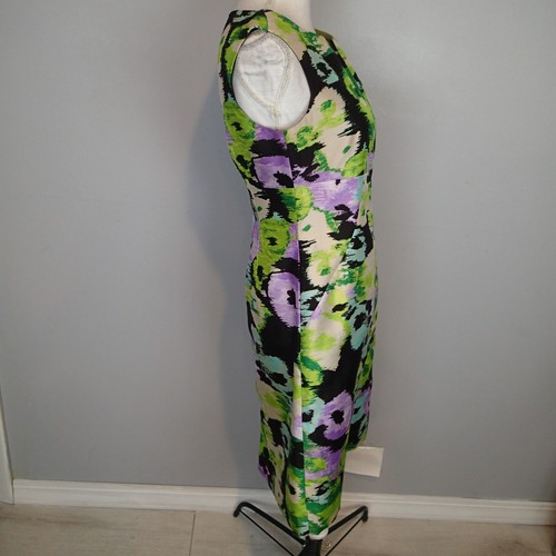 isabella demarco tahari levine dress sz 4  Summer Dress sleeveless floral spring - Picture 3 of 15