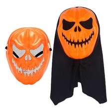 1pc Halloween Pumpkin Mask Trick Or Treat Scary Mask Cosplay Accessory