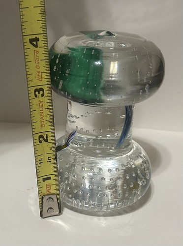 Bullicante, 4" Controlled Bubble, Millefiori, Barbell Glass Paperweight - Picture 10 of 10